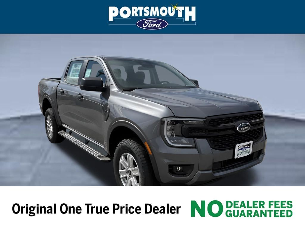 Gray Metallic 2025 Ford Ranger XL SuperCrew 4WD Pickup Truck Four-Wheel Drive Automatic