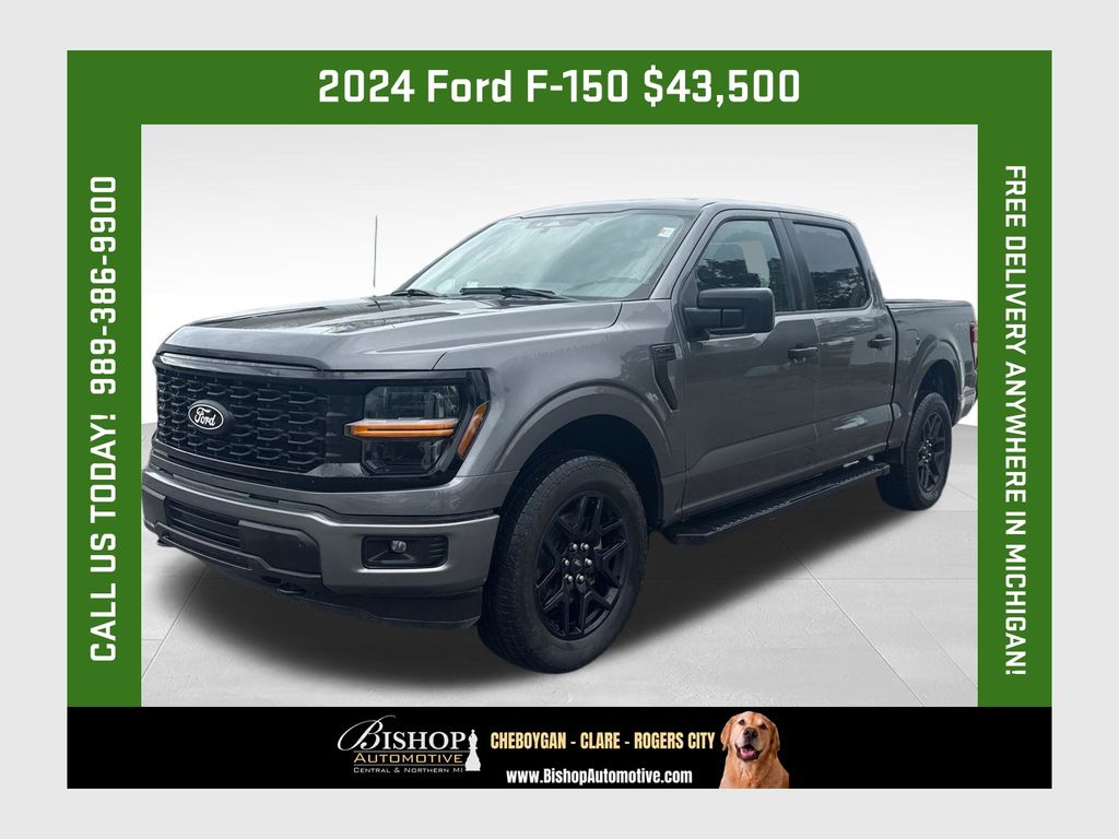 Gray Metallic 2024 Ford F-150 Pickup Truck Four-Wheel Drive Automatic
