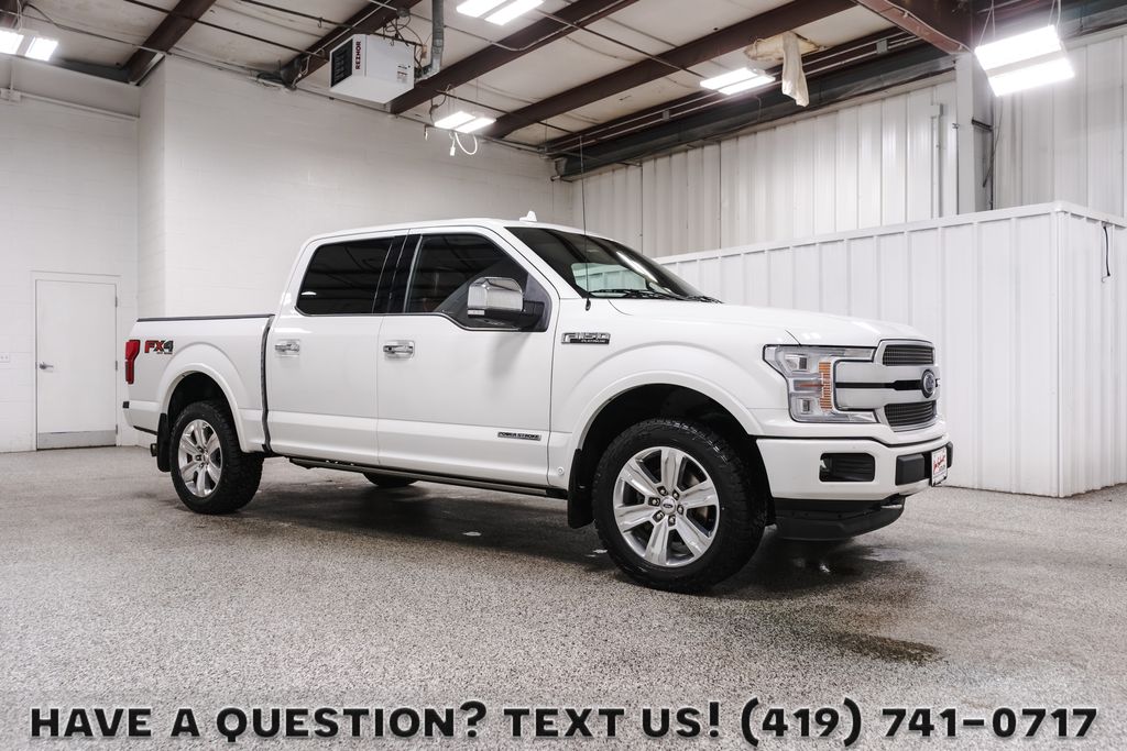 Star White Metallic Tri-Coat 2020 Ford F-150 Platinum SuperCrew 4WD Pickup Truck Four-Wheel Drive Automatic