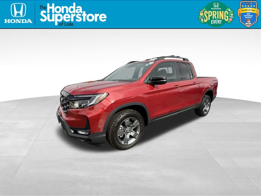 Red 2024 Honda Ridgeline TrailSport AWD Pickup Truck All-Wheel Drive 9-Speed Automatic