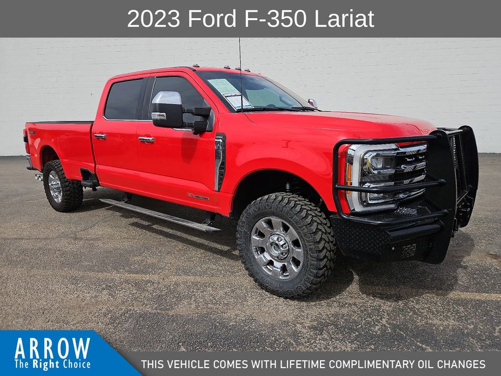 Race Red 2023 Ford F-350 Super Duty Lariat Crew Cab 4WD Pickup Truck Four-Wheel Drive Automatic