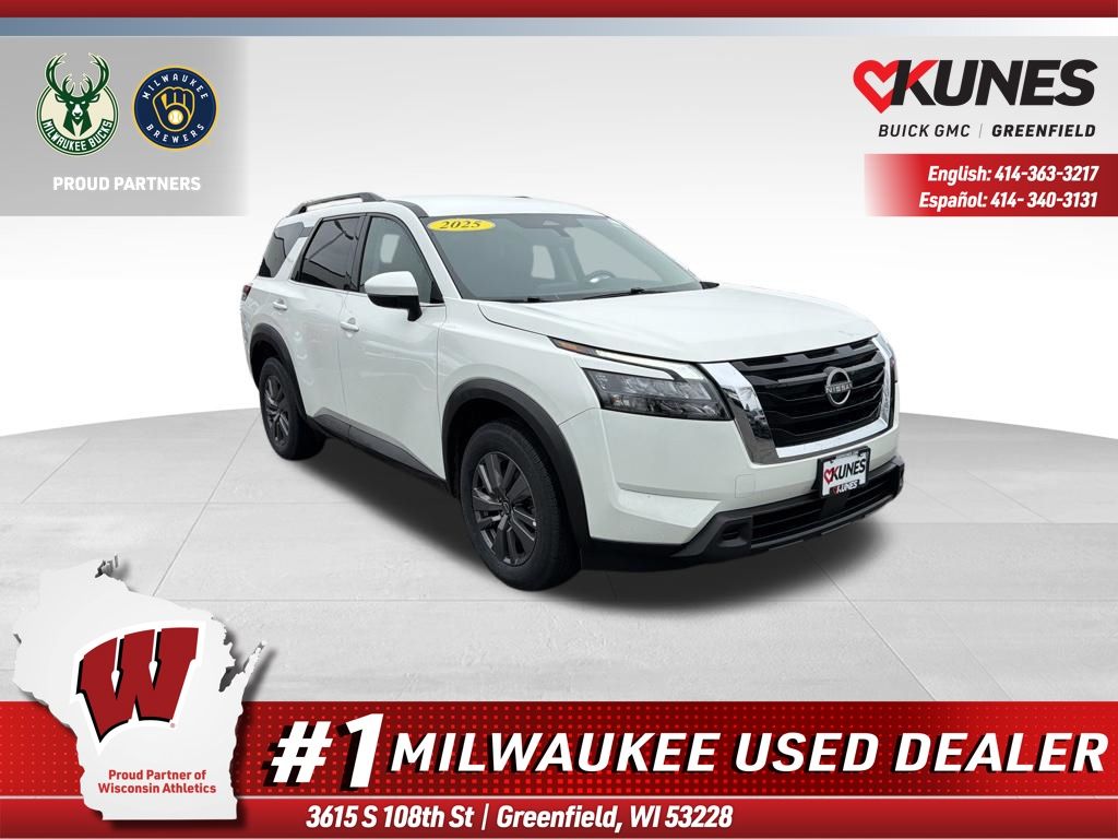 Glacier White 2025 Nissan Pathfinder SV 4WD SUV / Crossover All-Wheel Drive 9-Speed Automatic