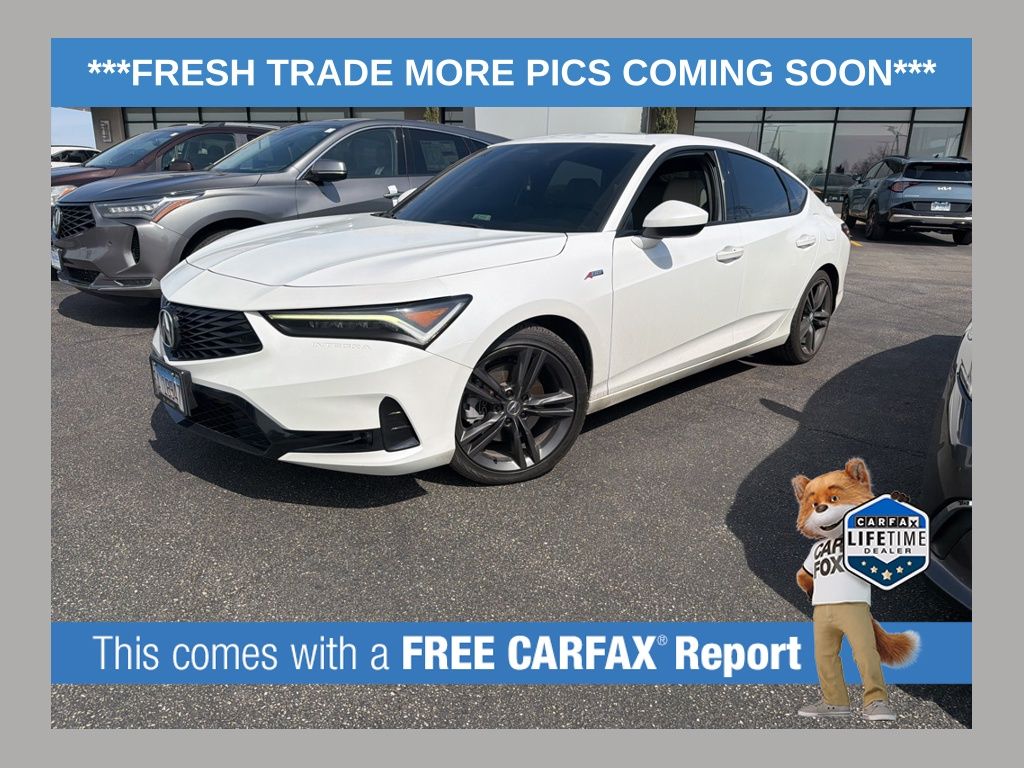 Platinum White Pearl 2023 Acura Integra FWD with A-SPEC Package Sedan Front-Wheel Drive Continuously Variable Transmission