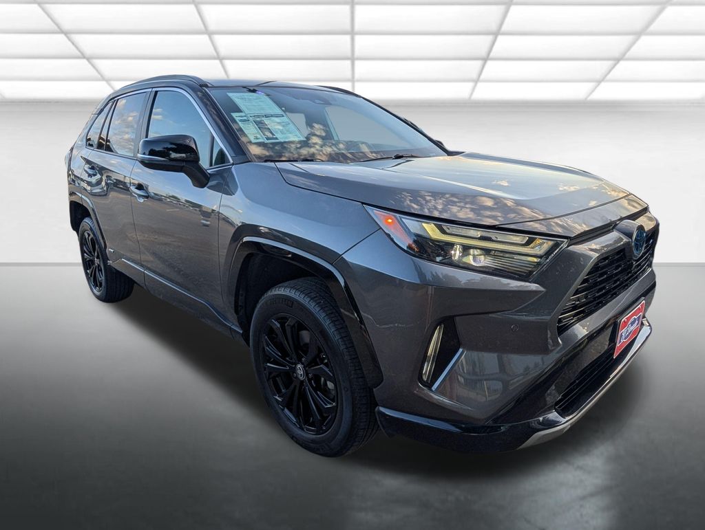 Magnetic Gray Metallic/Midnight Black Metallic 2022 Toyota RAV4 Hybrid SUV / Crossover All-Wheel Drive Continuously Variable Transmission