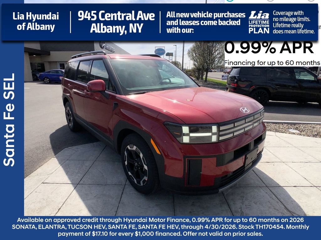 Ultimate Red 2026 Hyundai Santa Fe SEL AWD SUV / Crossover All-Wheel Drive 8-Speed Automatic