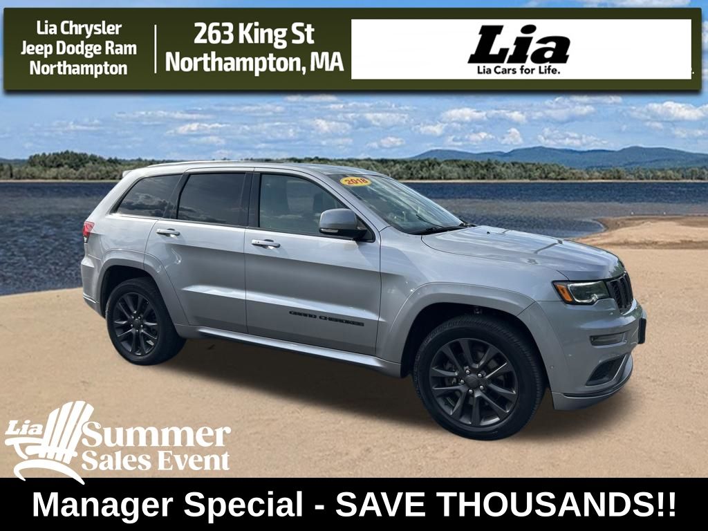 Billet Silver Metallic Clearcoat 2018 Jeep Grand Cherokee SUV / Crossover Four-Wheel Drive 8-Speed Automatic