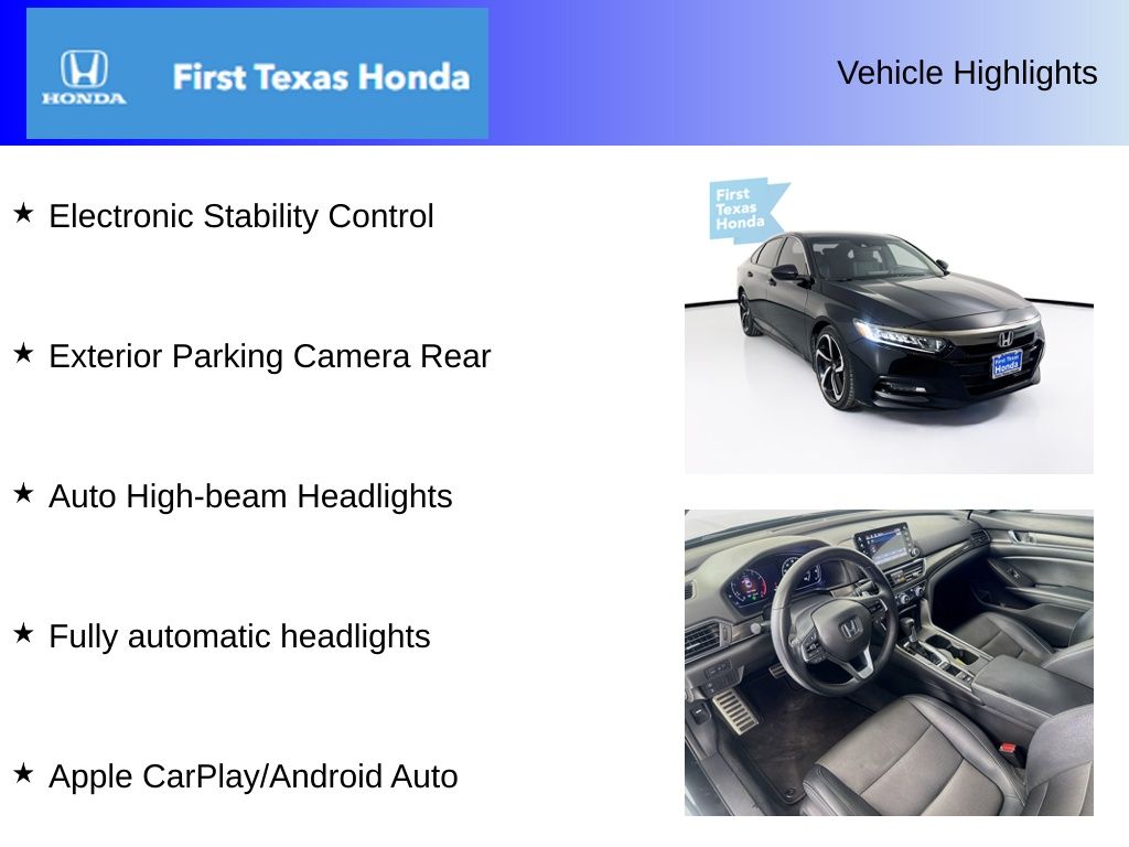 Used Car 2018 Honda Accord  Sport For Sale Under $20,000 In Austin, Texas