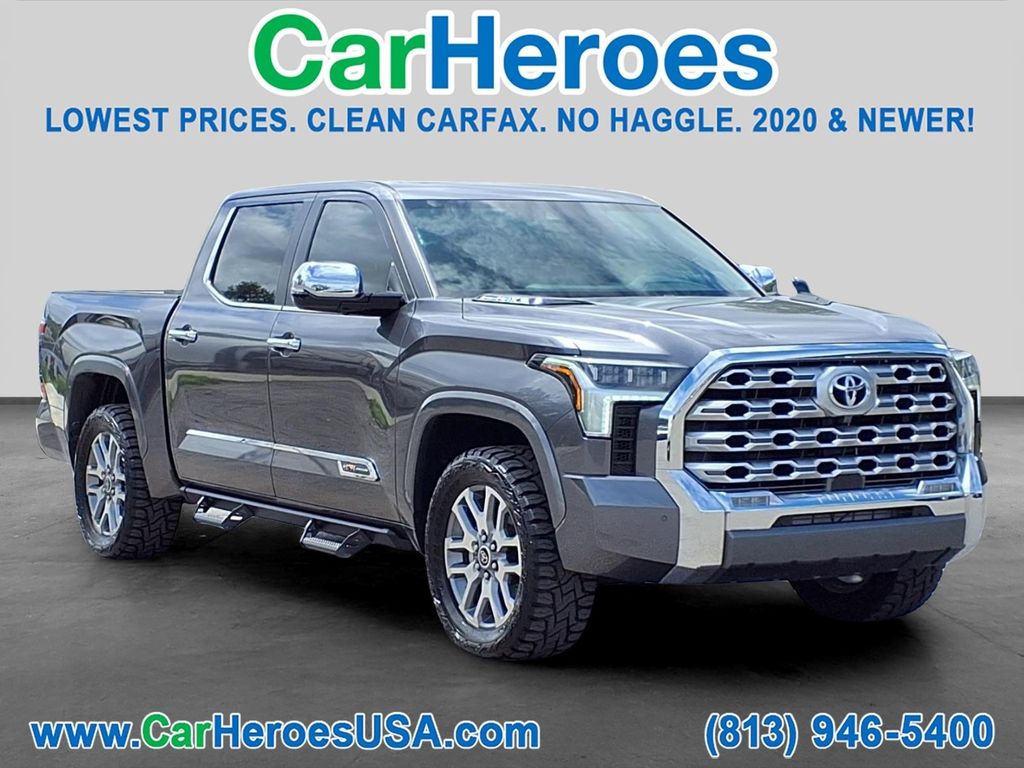 Magnetic Gray Metallic 2024 Toyota Tundra Hybrid 1794 Edition HV CrewMax Cab 4WD Pickup Truck Four-Wheel Drive Automatic