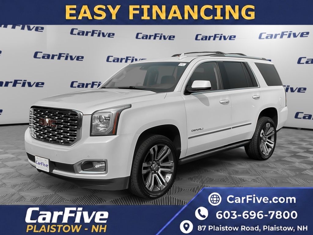 White Frost Tricoat 2019 GMC Yukon SUV / Crossover Four-Wheel Drive Automatic