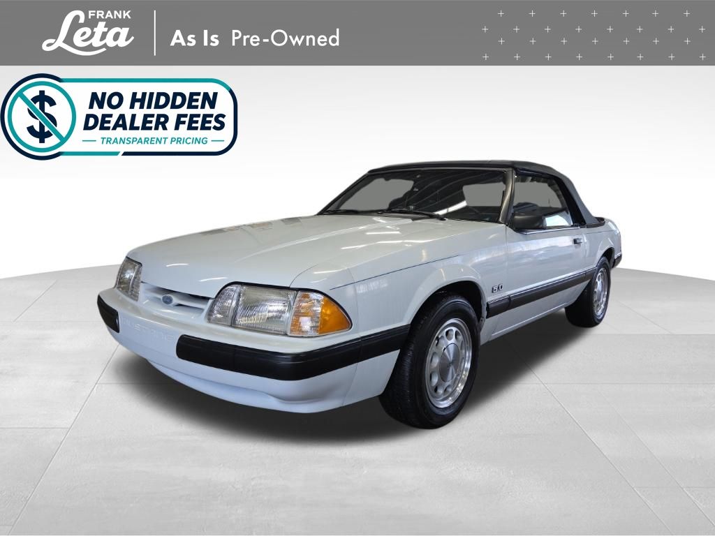 White 1988 Ford Mustang Convertible Rear-Wheel Drive Automatic