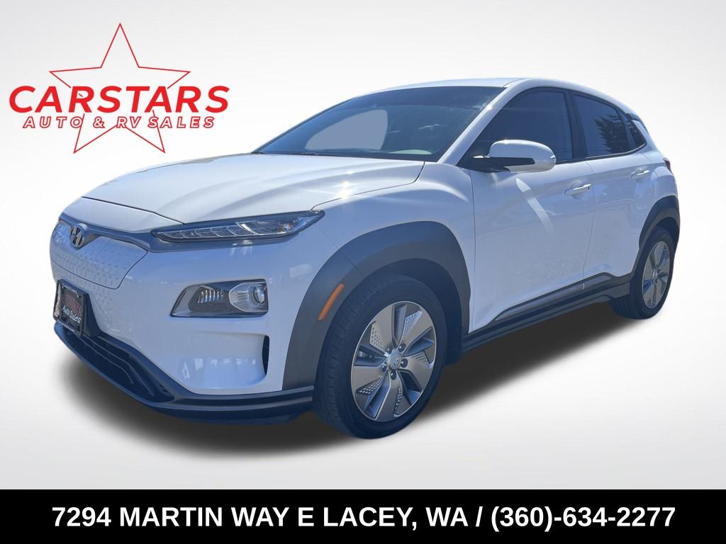 2021 Lunar White Hyundai Kona Electric Limited FWD SUV