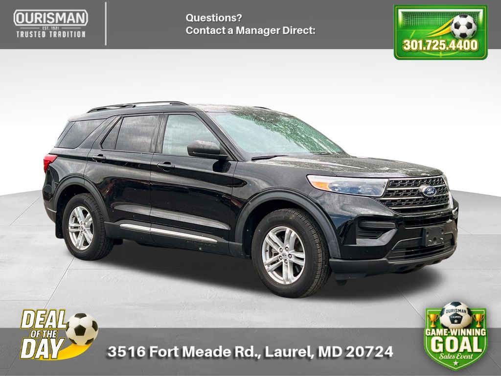 Black Metallic 2020 Ford Explorer XLT AWD SUV / Crossover All-Wheel Drive Automatic