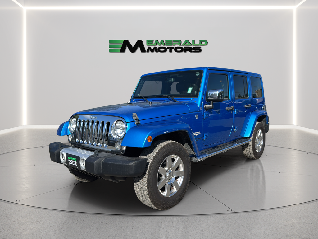 Hydro Blue Pearl Coat 2014 Jeep Wrangler Unlimited Sahara 4WD SUV / Crossover Four-Wheel Drive 5-Speed Automatic