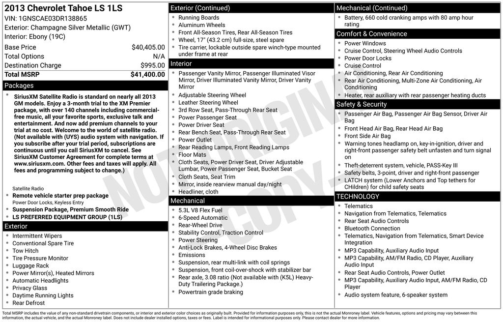 Used 2013 Gold Chevrolet LS image 5