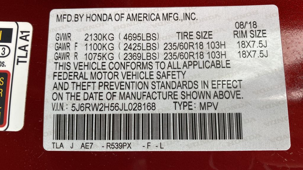Certified Used 2018 Molten Lava Pearl Honda EX image 28