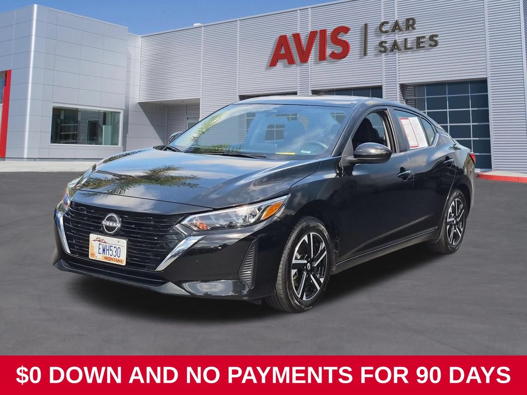 Super Black 2025 Nissan Sentra Sedan Front-Wheel Drive Continuously Variable Transmission