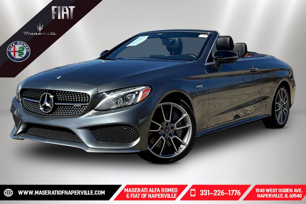 Gray 2017 Mercedes-Benz C-Class AMG C 43 Cabriolet Convertible All-Wheel Drive 9-Speed Automatic