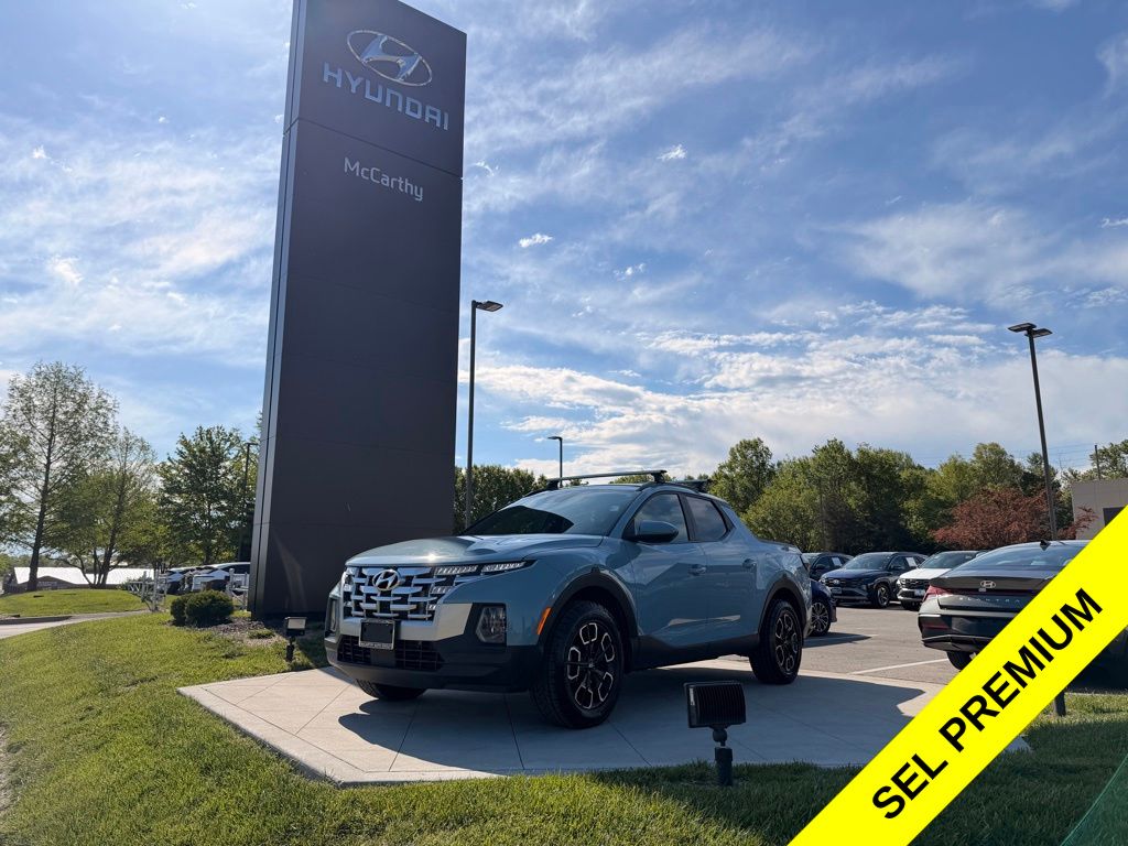 Blue / Stone 2023 Hyundai Santa Cruz Pickup Truck All-Wheel Drive Automatic