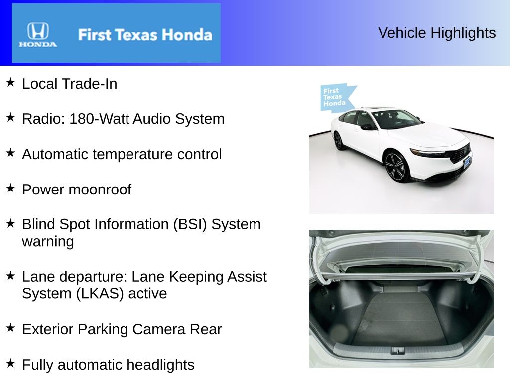 Used Car 2025 Honda Accord Hybrid  Sport For Sale Under $30,000 In Austin, Texas