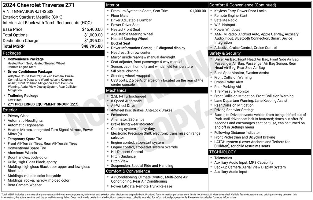 2024 Chevrolet Traverse Z71 AWD