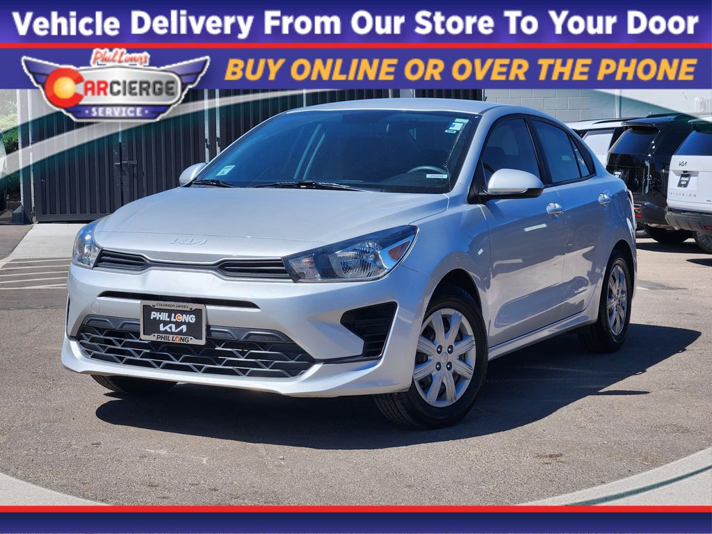 Silky Silver 2022 Kia Rio Sedan Front-Wheel Drive Continuously Variable Transmission