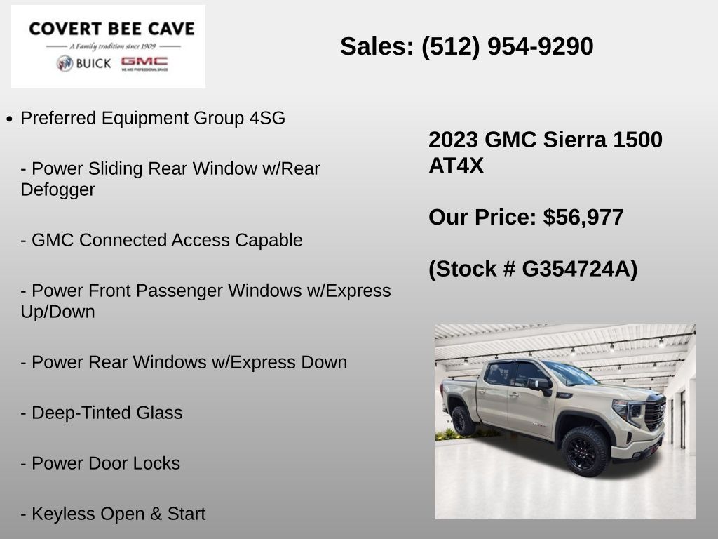 Used Car 2023 Gmc Sierra 1500  At4x For Sale Under $60,000 In Austin, Texas
