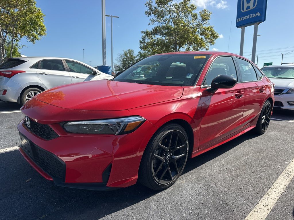 Rallye Red 2025 Honda Civic Hybrid Sport Sedan FWD Sedan Front-Wheel Drive Continuously Variable Transmission