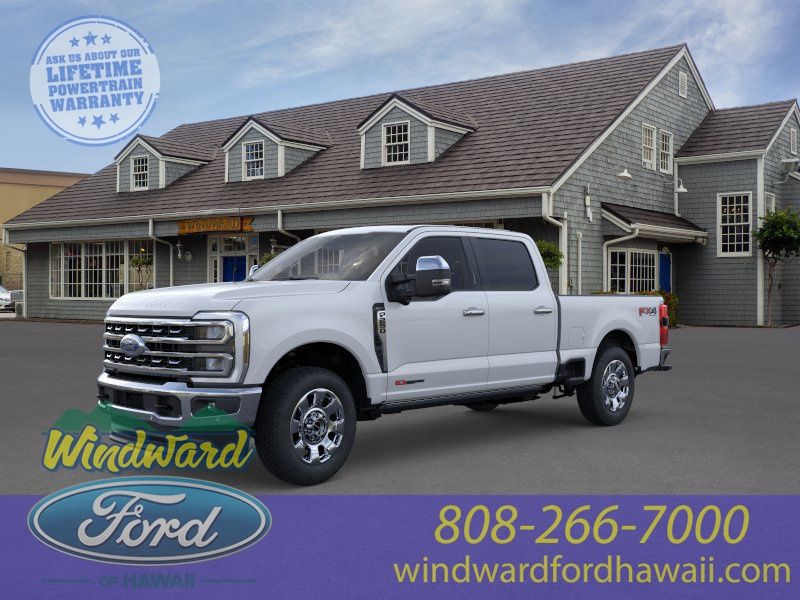 Oxford White 2025 Ford F-250 Super Duty Lariat Crew Cab 4WD Pickup Truck Four-Wheel Drive Automatic