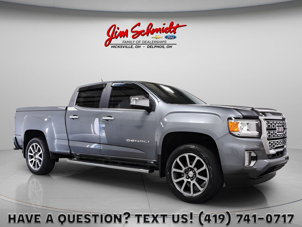 Gray (Satin Steel Metallic) 2021 GMC Canyon Pickup Truck Four-Wheel Drive 8-Speed Automatic