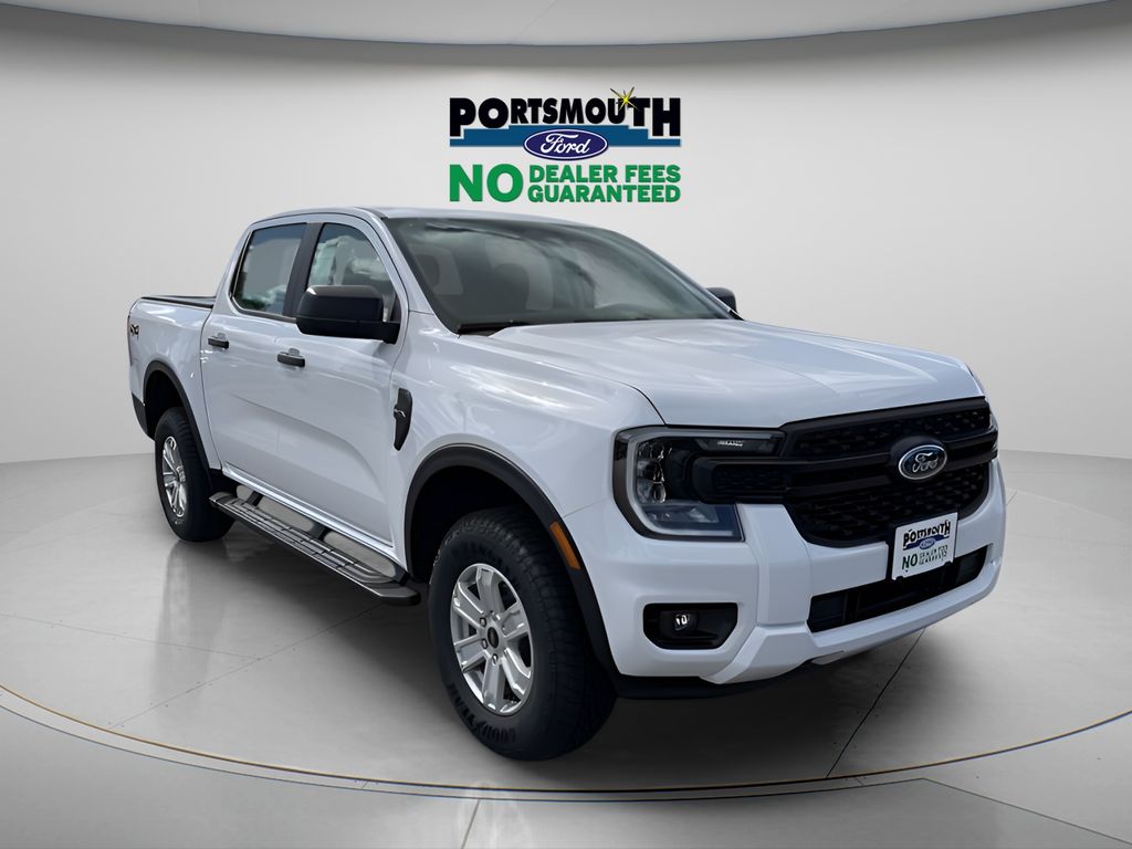 Oxford White 2025 Ford Ranger XL SuperCrew 4WD Pickup Truck Four-Wheel Drive Automatic