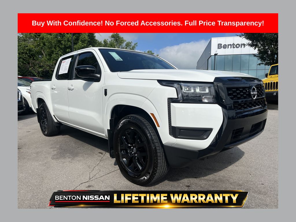 Glacier White 2026 Nissan Frontier Pickup Truck 4X2 9-Speed Automatic Overdrive