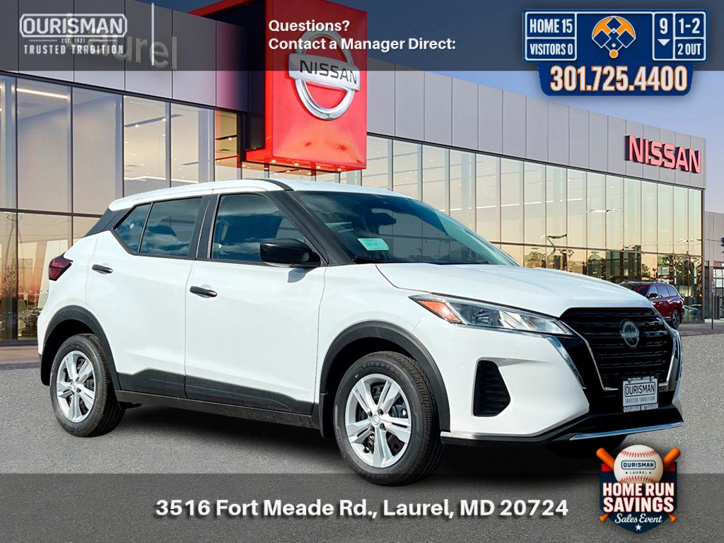 White (Fresh Powder) 2025 Nissan Kicks Play S FWD SUV / Crossover Front-Wheel Drive Continuously Variable Transmission