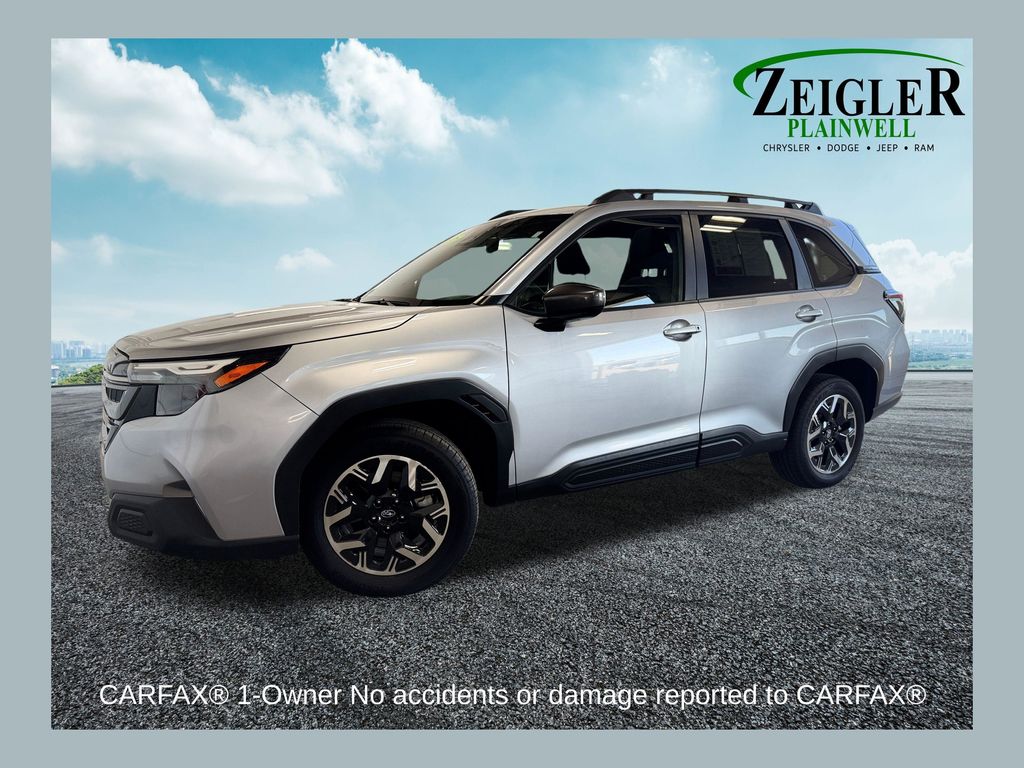 Ice Silver Metallic 2025 Subaru Forester SUV / Crossover All-Wheel Drive Continuously Variable Transmission