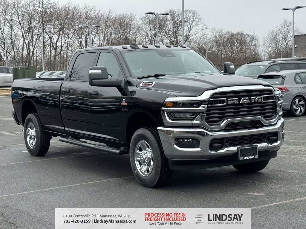 Diamond Black Crystal Pearlcoat 2026 RAM 2500 Tradesman Crew Cab LB 4WD Pickup Truck Four-Wheel Drive 8-Speed Automatic