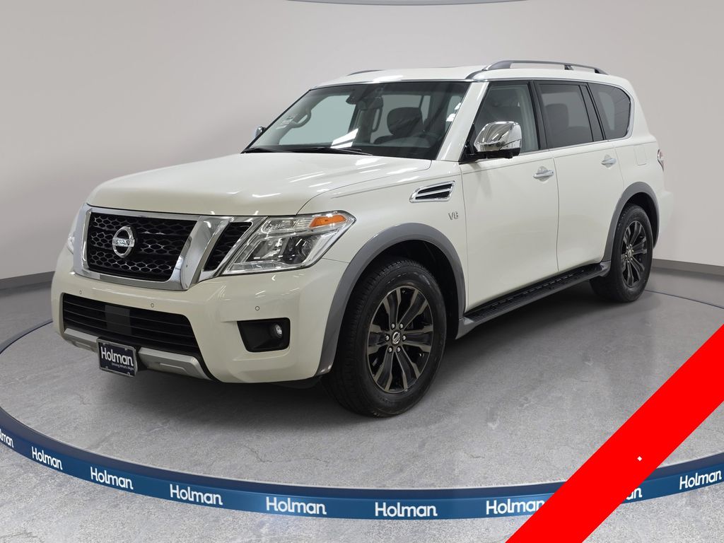 Pearl White 2017 Nissan Armada Platinum 4WD SUV / Crossover Four-Wheel Drive 7-Speed Automatic
