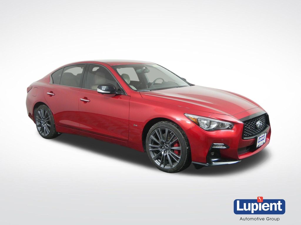 Dynamic Sunstone Red 2024 INFINITI Q50 Sedan All-Wheel Drive 7-Speed Automatic Overdrive