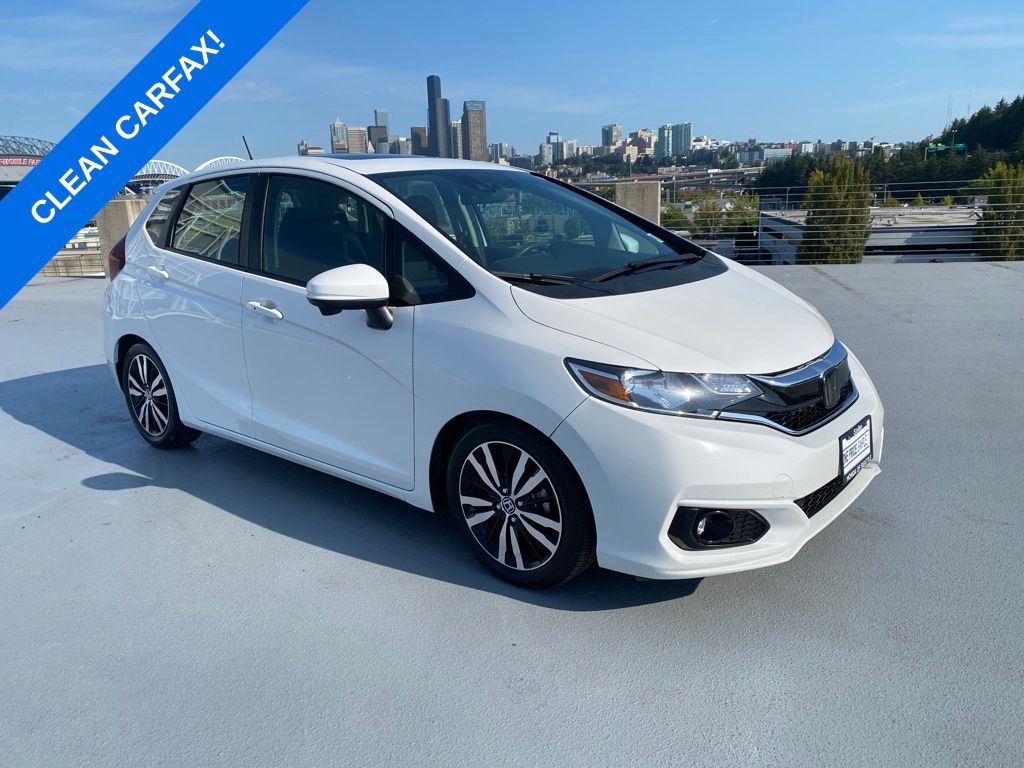 Platinum White Pearl 2019 Honda Fit Hatchback Front-Wheel Drive Continuously Variable Transmission