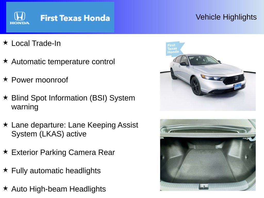 Used Car 2025 Honda Accord  Se For Sale Under $30,000 In Austin, Texas