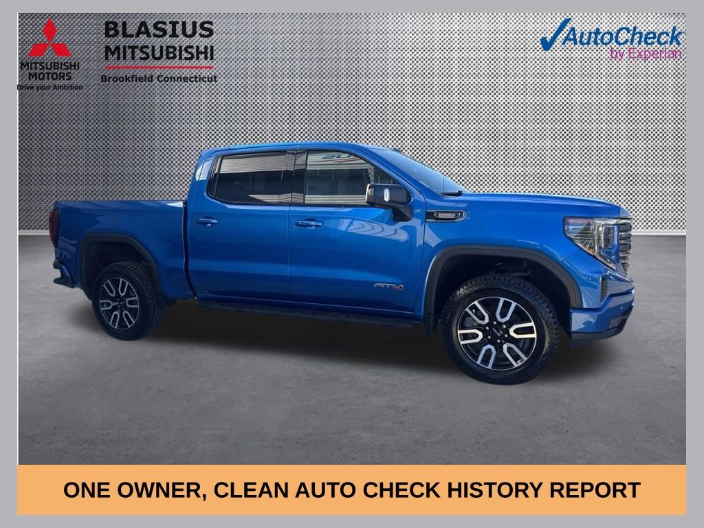 Blue Metallic 2024 GMC Sierra 1500 AT4 Crew Cab 4WD Pickup Truck Four-Wheel Drive Automatic