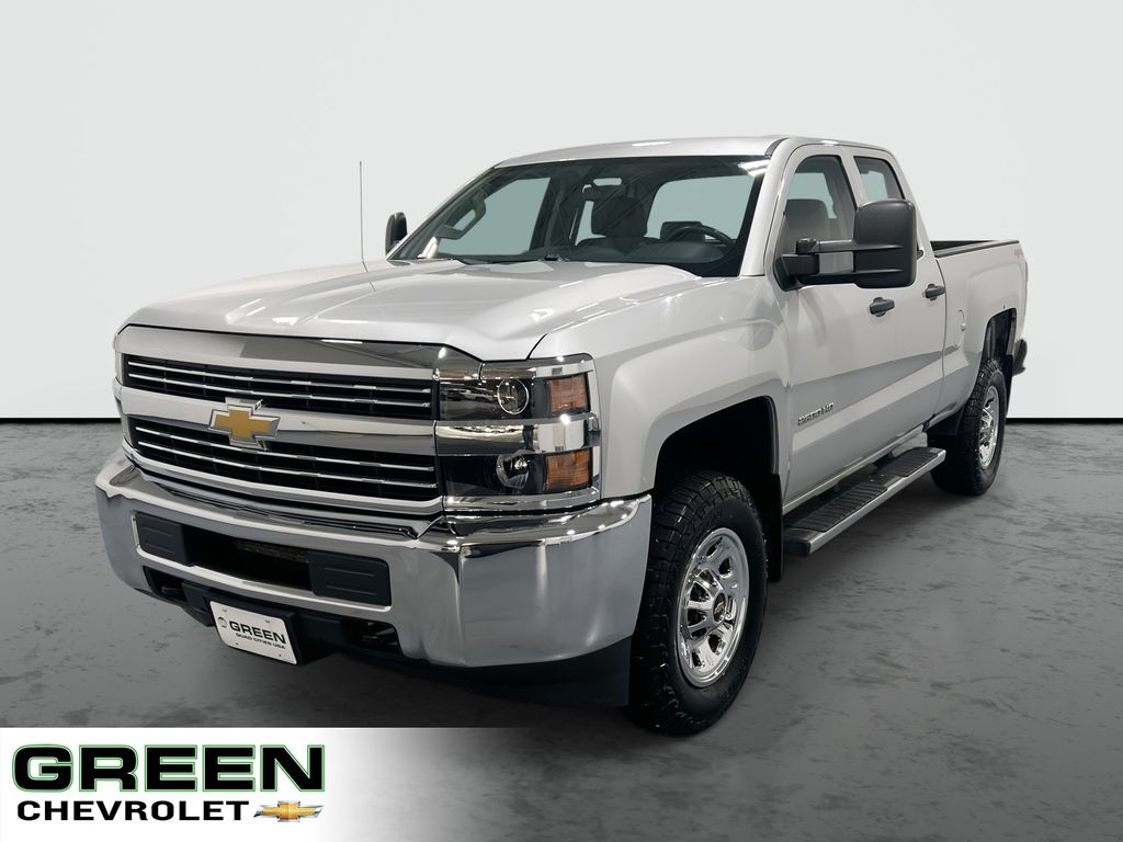 Silver Ice Metallic 2016 Chevrolet Silverado 2500HD Work Truck Double Cab 4WD Pickup Truck Four-Wheel Drive 6-Speed Automatic Overdrive