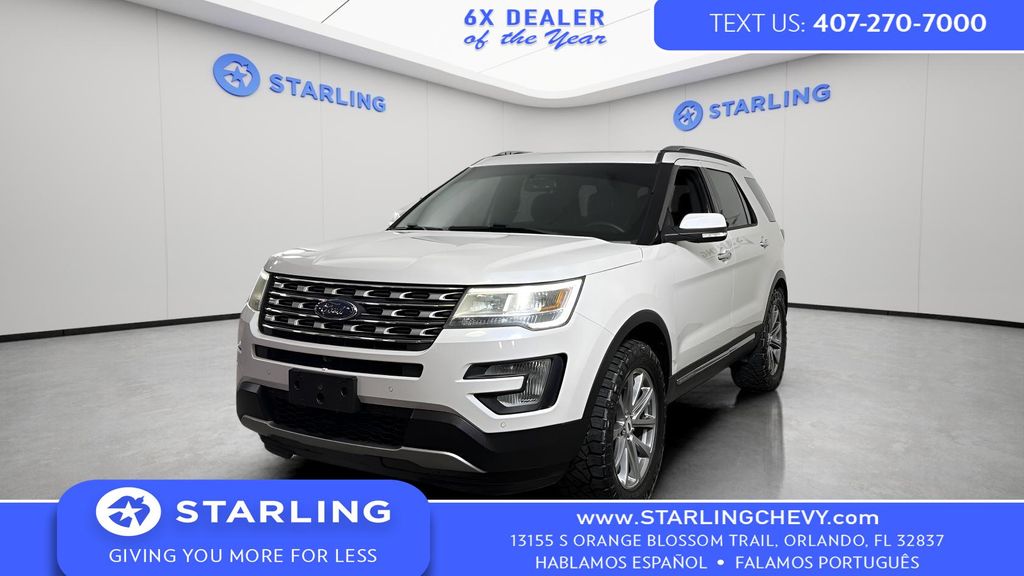 White Platinum Clearcoat Metallic 2017 Ford Explorer SUV / Crossover All-Wheel Drive 6-Speed Automatic