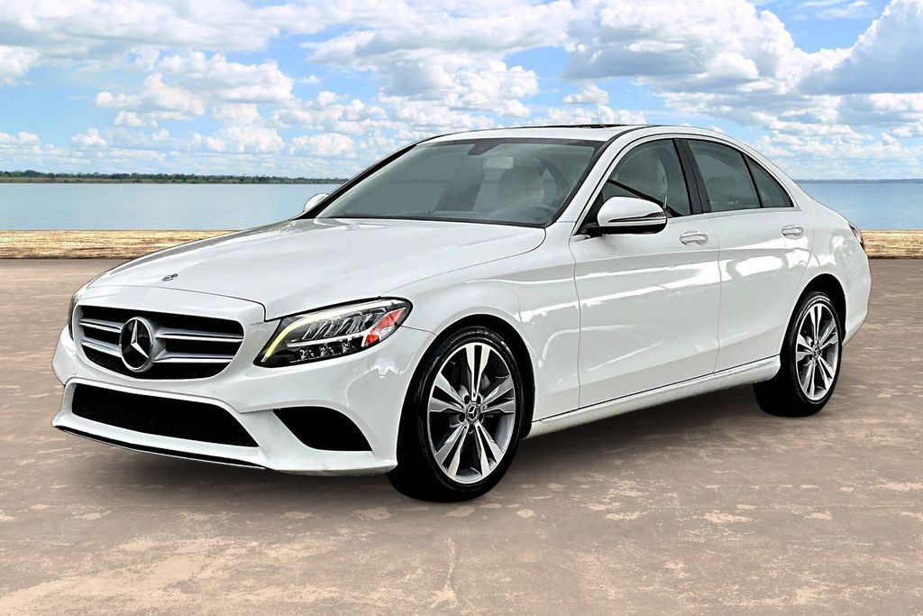 White 2019 Mercedes-Benz C-Class Sedan Rear-Wheel Drive 9-Speed Automatic