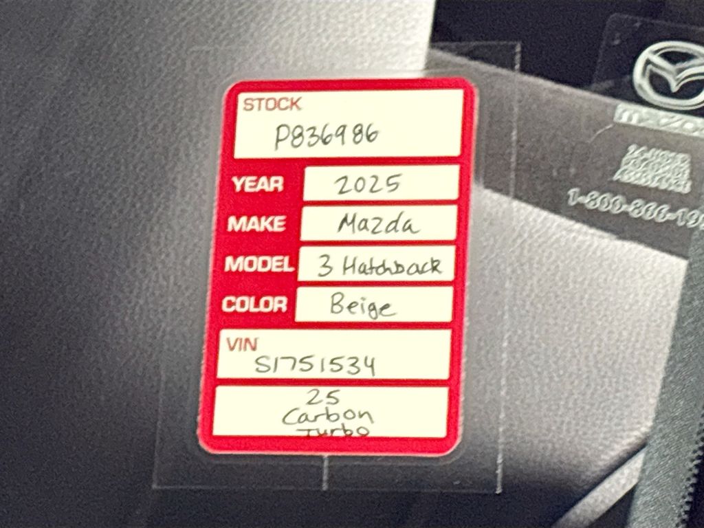 2025 Mazda Mazda3 2.5 Carbon Turbo