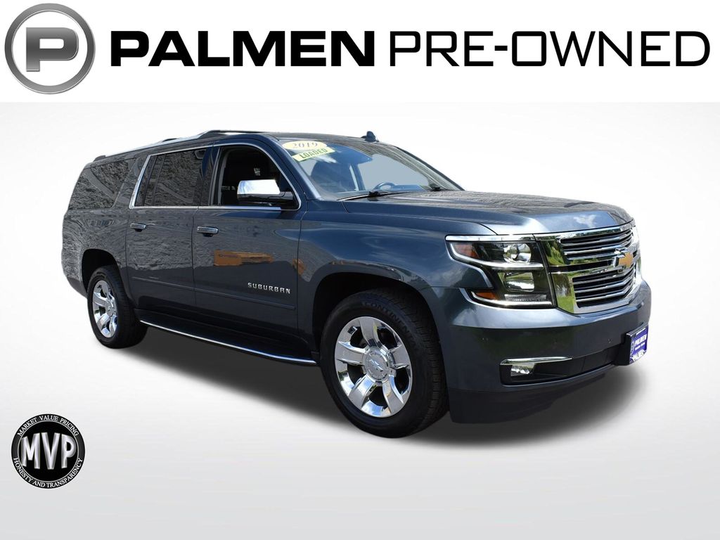 Gray 2019 Chevrolet Suburban SUV / Crossover Four-Wheel Drive 6-Speed Automatic Overdrive