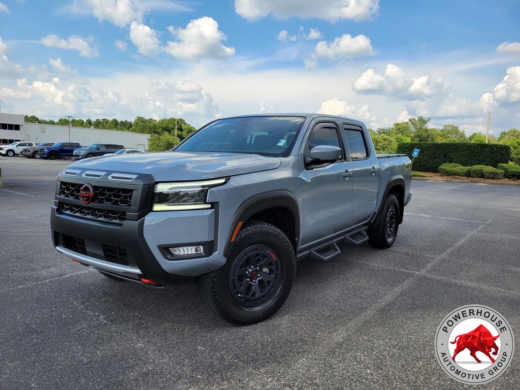 Boulder Gray Pearl 2025 Nissan Frontier Pickup Truck Four-Wheel Drive 9-Speed Automatic Overdrive