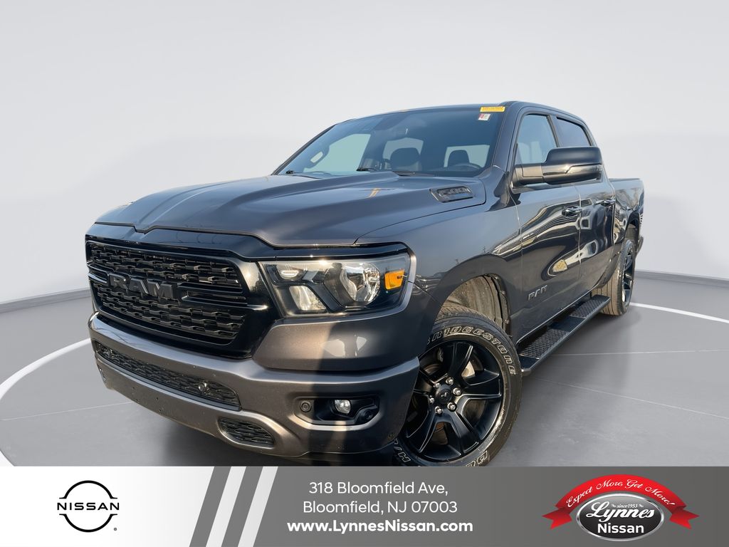 Gray (Granite Crystal Metallic Clearcoat) 2023 RAM 1500 Big Horn Crew Cab 4WD Pickup Truck Four-Wheel Drive 8-Speed Automatic