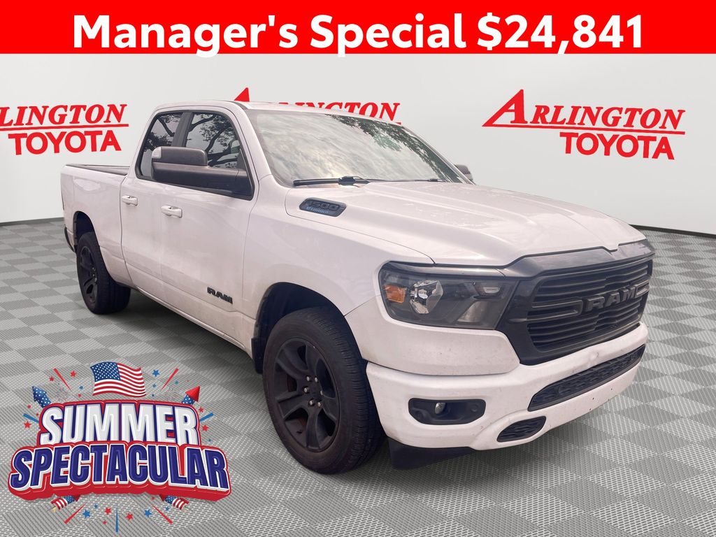 Bright White Clearcoat 2021 RAM 1500 Pickup Truck 4X2 8-Speed Automatic