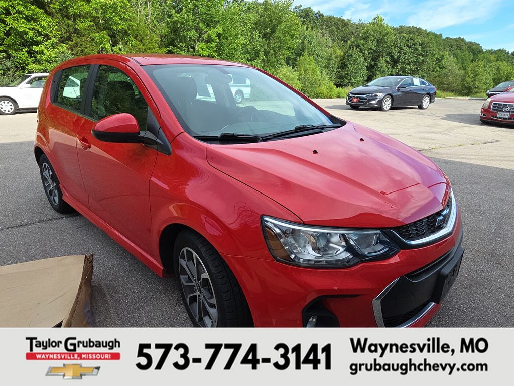 Red Hot 2019 Chevrolet Sonic Hatchback Front-Wheel Drive 6-Speed Automatic