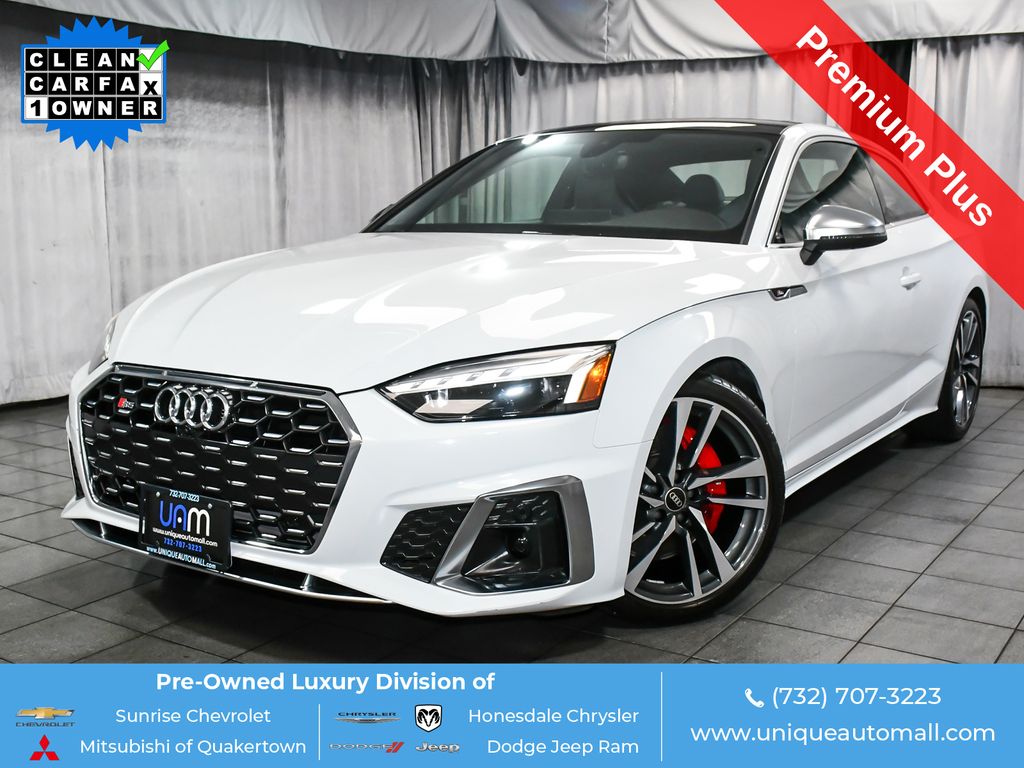 Glacier White Metallic 2024 Audi S5 Coupe All-Wheel Drive 8-Speed Automatic