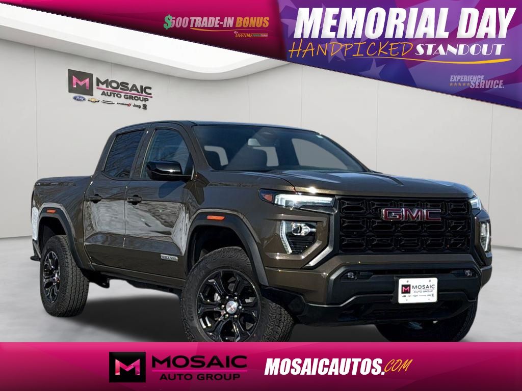 Brown 2023 GMC Canyon Elevation Crew Cab 4WD Pickup Truck Four-Wheel Drive 8-Speed Automatic